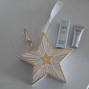 Dior Star Ornanent Gold & White Star Ornament 2025 JADORE & Le Serum Deluxe Trvl